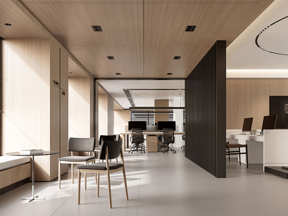 济南原木风办公室装修设计：将自然质感融入办公空间