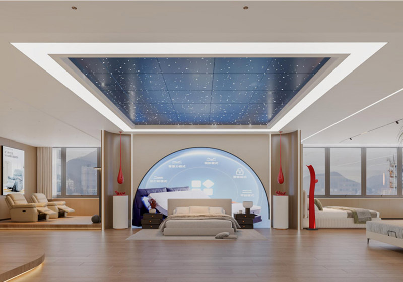 黄台家居广场 700平办公室展厅装修效果图